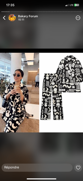 Ensemble élégant motifs géométriques