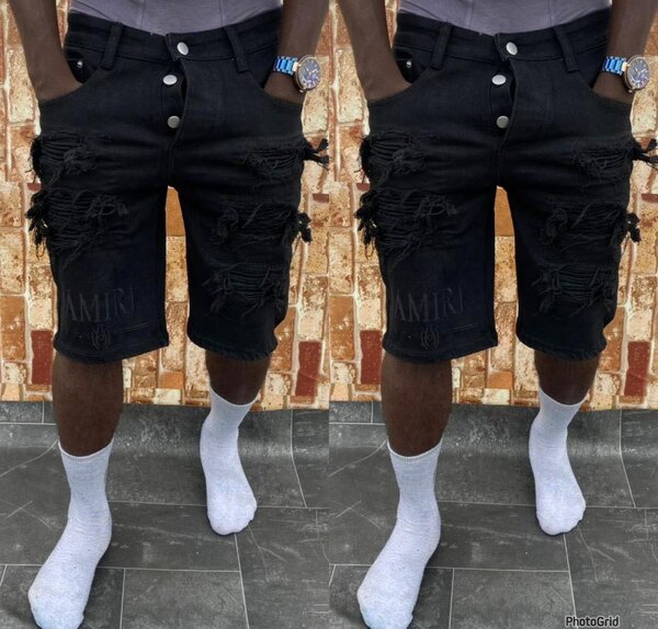 Shorts en denim déchiré homme
