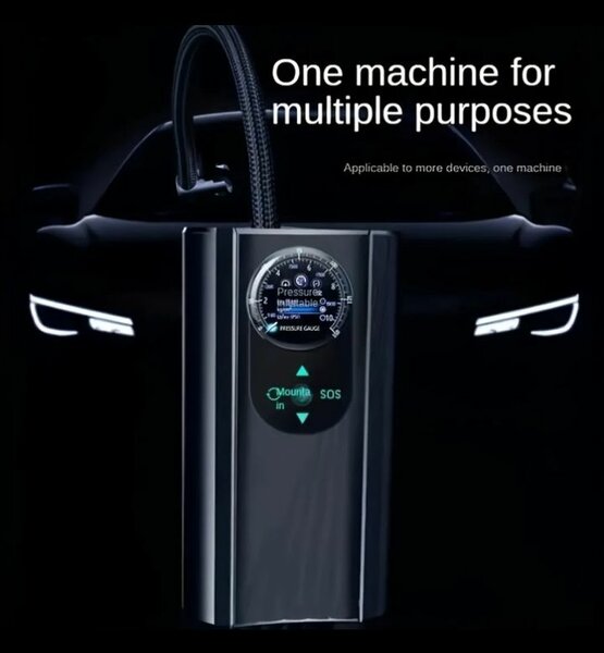 Turbo Inflator 12V Air Compressor with Pressure gauge