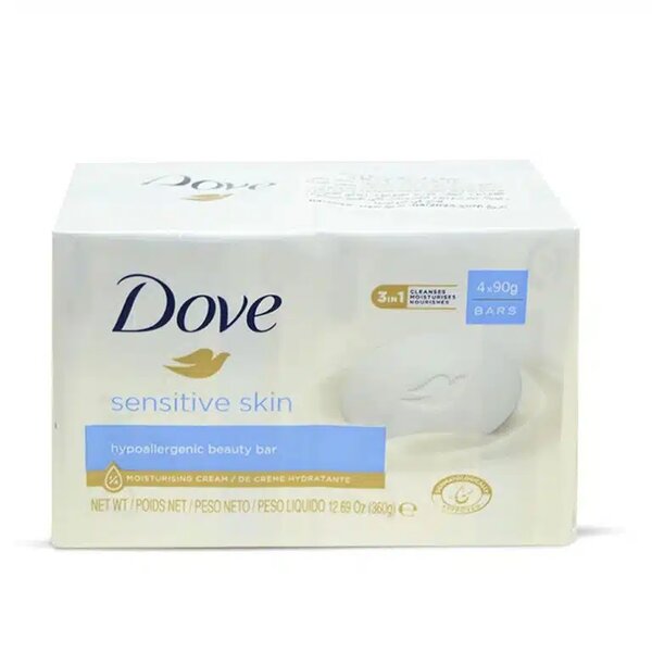 Dove Sensitive Skin Hypollergenic Beauty Bar 4x90g(360g) Pac