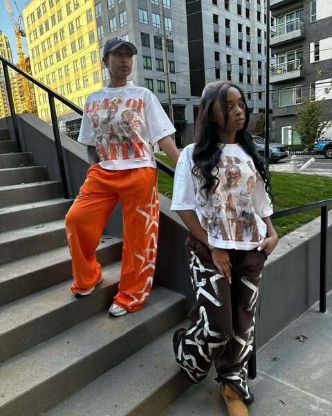 Pantalons streetwear étoile