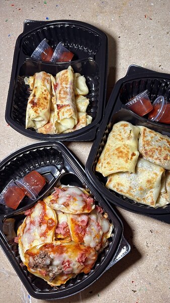 Crêpes salées et mini pizza