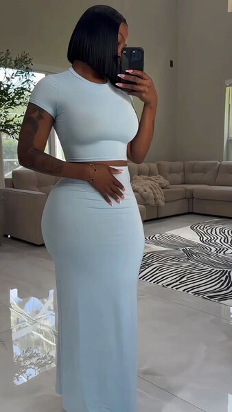 Robe longue moulante tendance