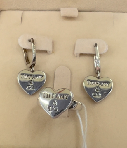 Комплект из родированного серебра