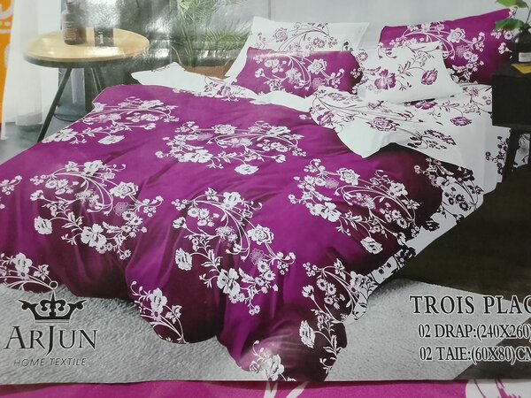 Parure de lit en coton 3 places