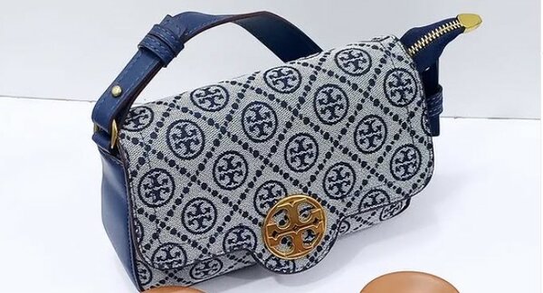Blue bag with print