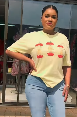 Women's Light Yellow Printed T-shirt