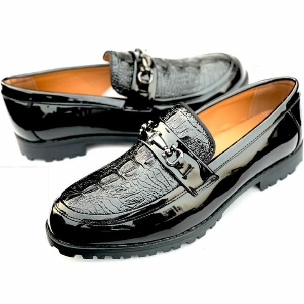 Mirror Chain Formal Slip-On Shoe for Gentlemen