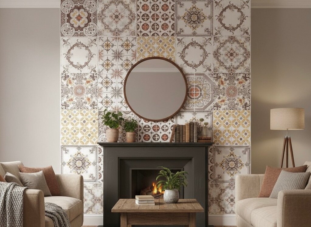 Papier peint mosaïque vintage