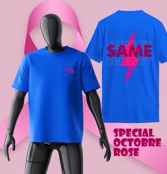 T-shirt Bleu Octobre Rose