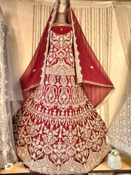 Cool Red Designer Lahnga