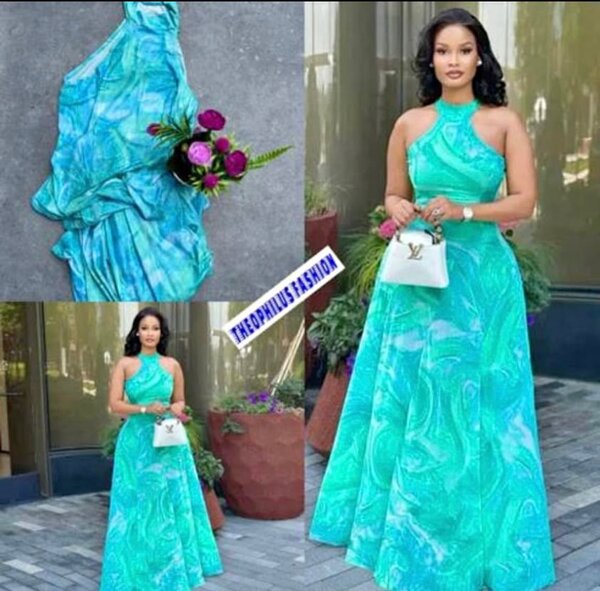 Robe élégante turquoise