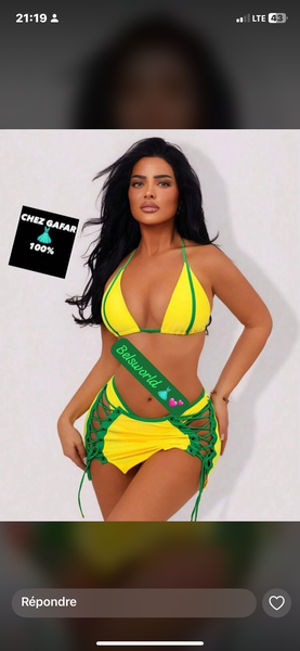 Bikini jaune élégant