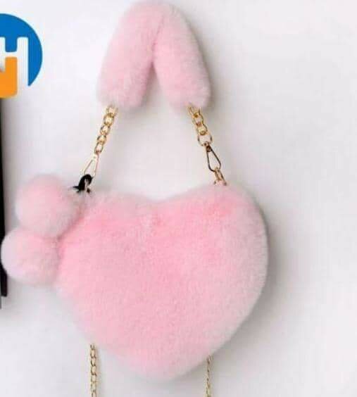 Sac à main peluche cœur