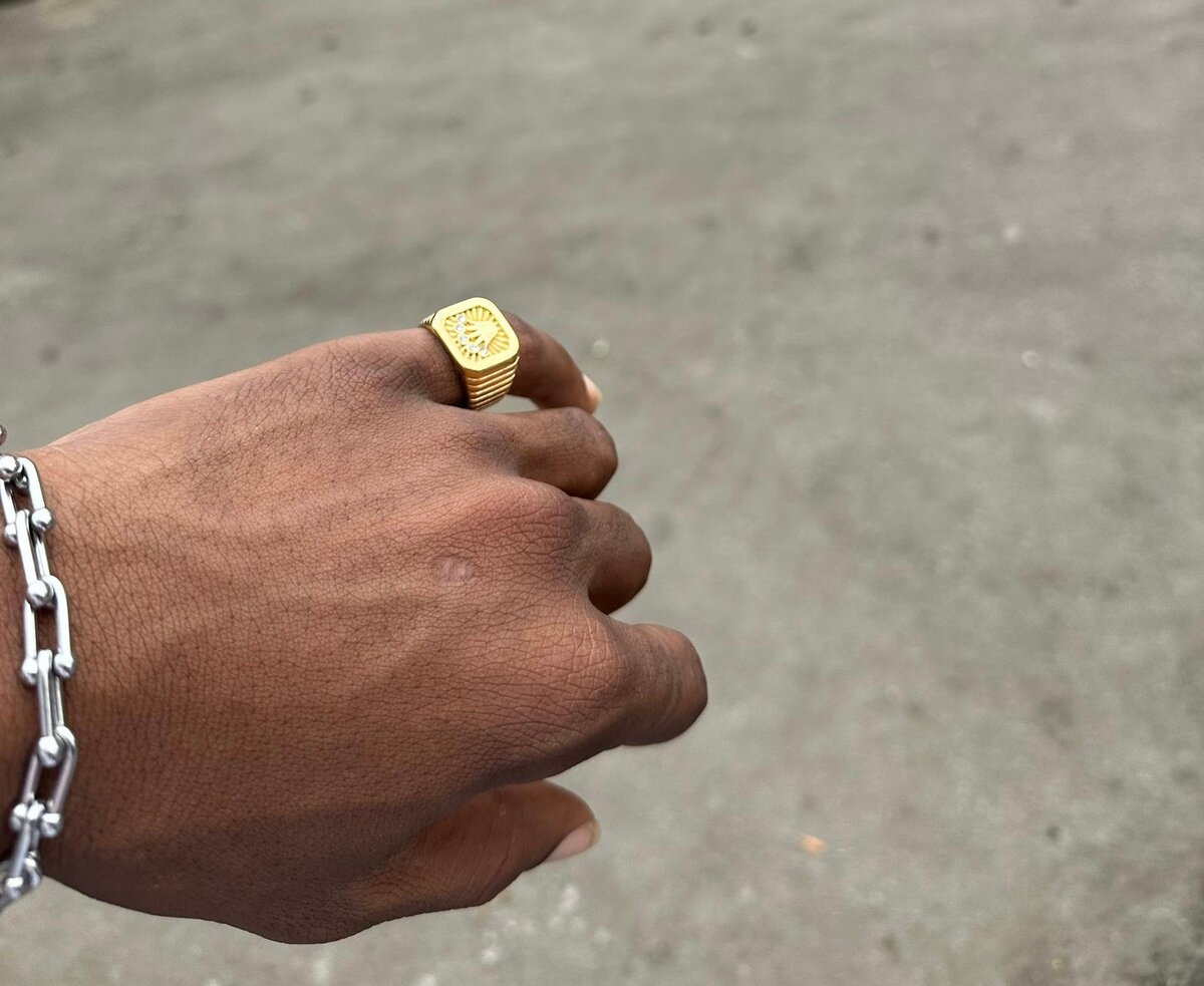 Bague en inox élégante