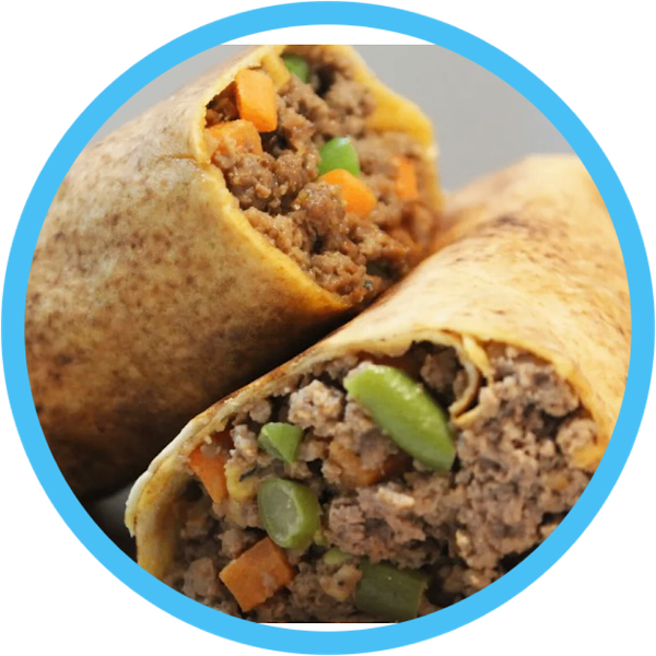 Burrito savoureux à la viande