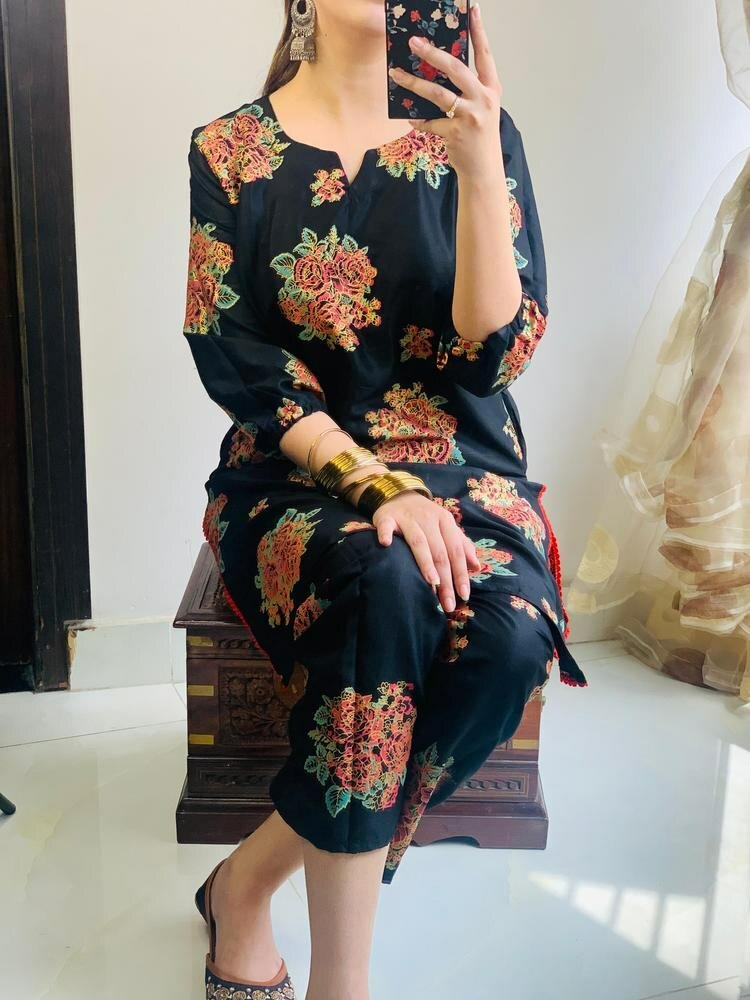 2pcs linen printed shirts and trouser