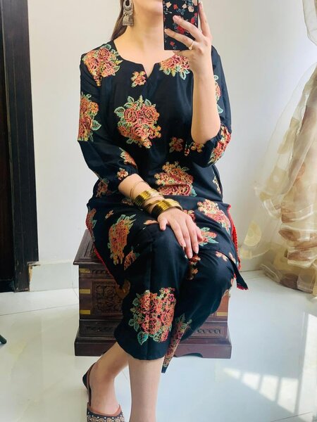 2pcs linen printed shirts and trouser