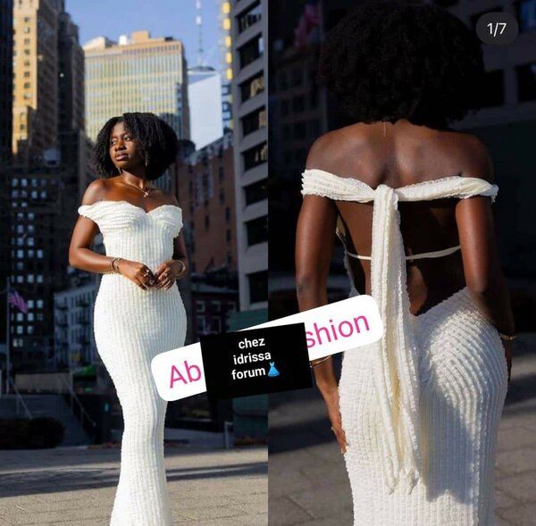 Robe de soirée blanche élégante