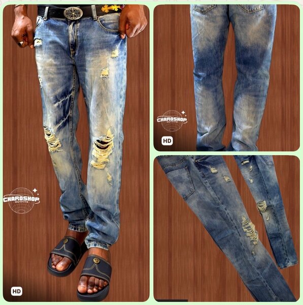 Jeans déchirés tendance homme