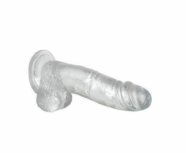 Gode réaliste en silicone transparent