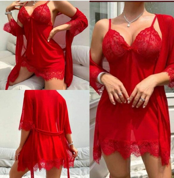 Nuisette en Dentelle Rouge Séduisante