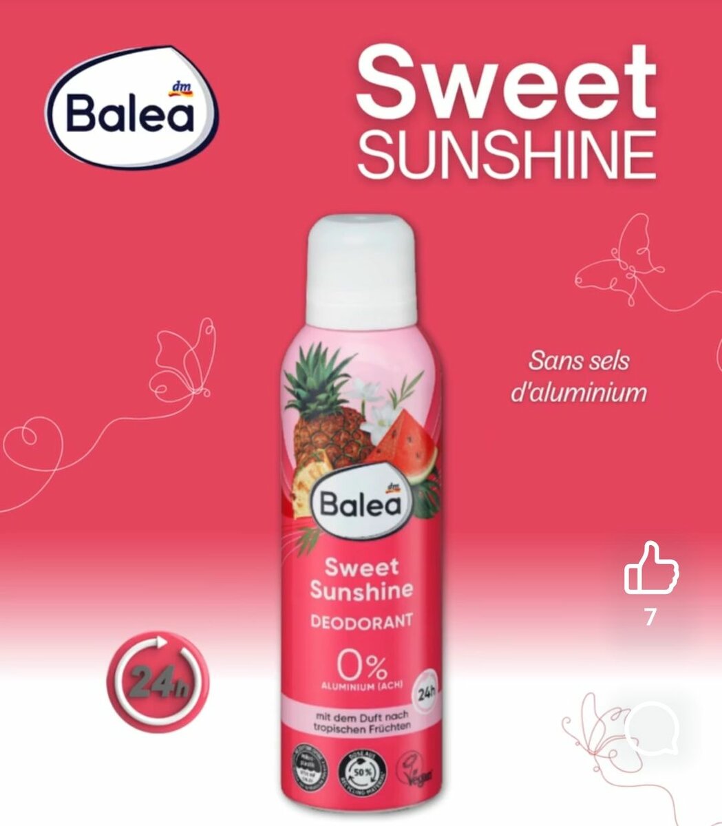 Déodorant Sweet Sunshine 24h