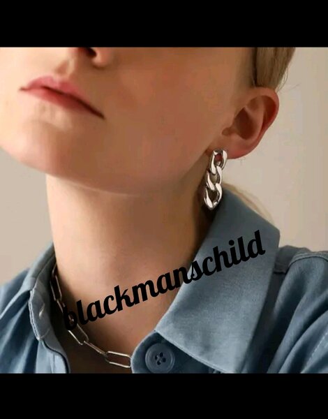 Cuban chain earrings