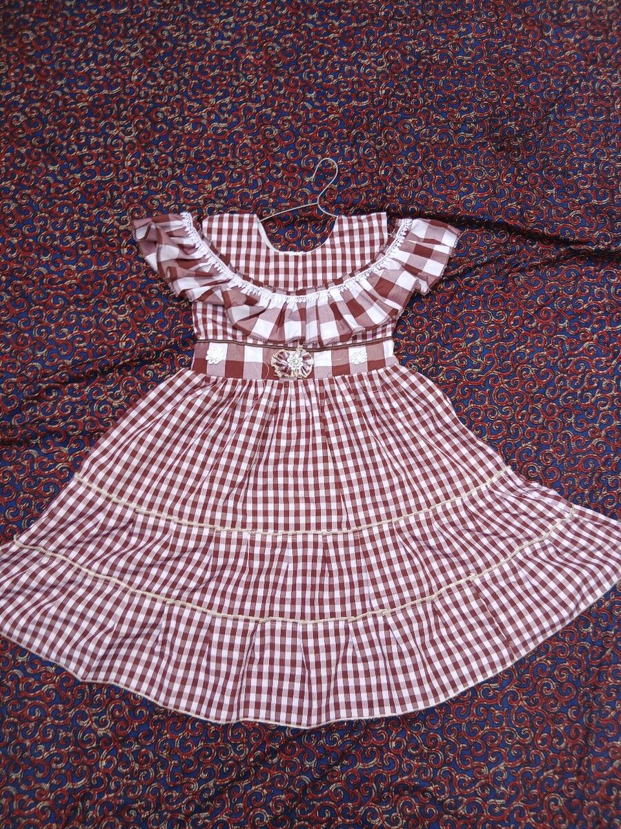 Robe d'école à carreaux Cp1-2
