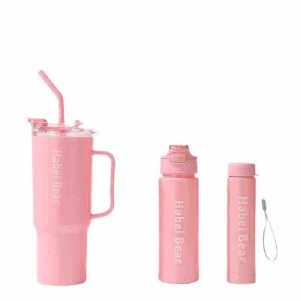 Habel Bear Pink Bottle Set