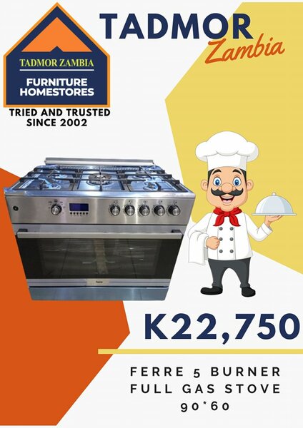 Gas stove FERRE,5 burners, size 90*60