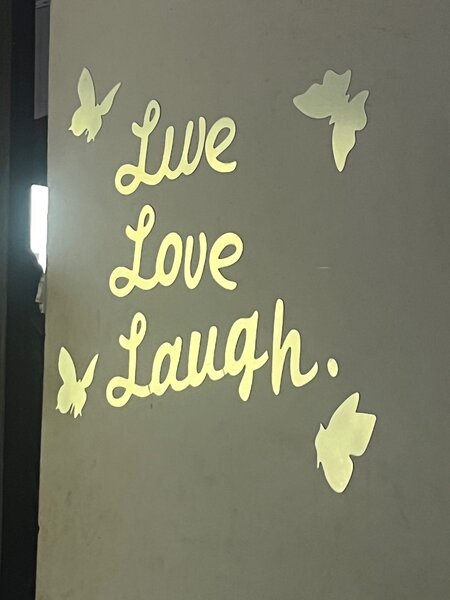 Live love laugh adhesive sticker