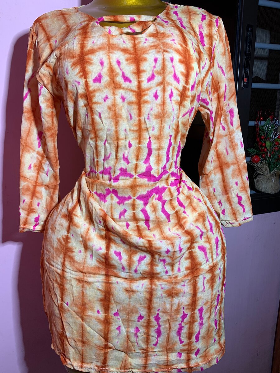 Robe Tunique Tie-Dye Élégante