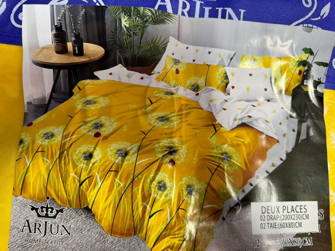 2 draps de 3 places+ 2 taie d'