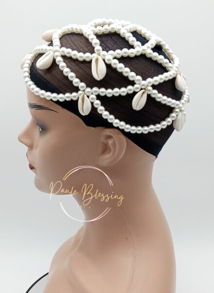 Coiffe Perles et Coquillages