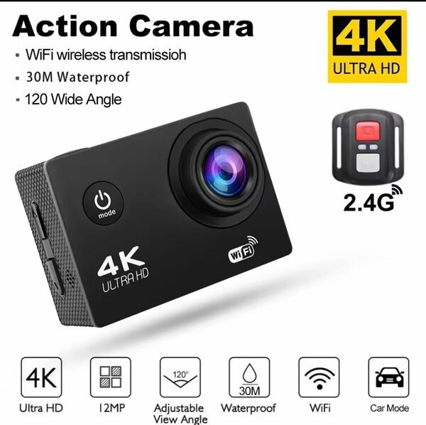 4k sports Action camera wifi controller