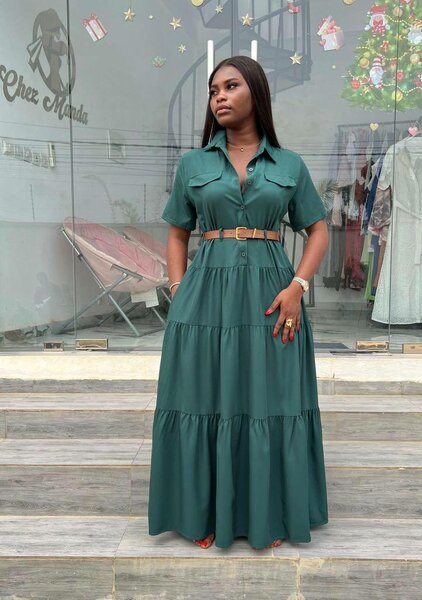 Robe Chemise Longue Élégante