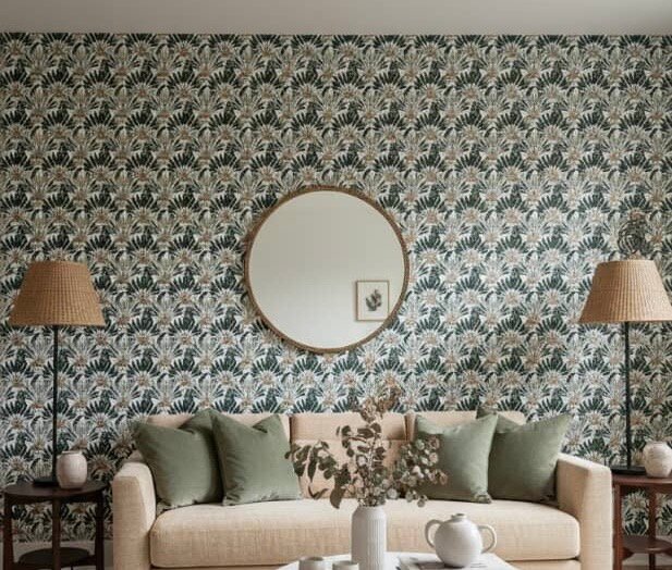 Papier peint tropical élégant