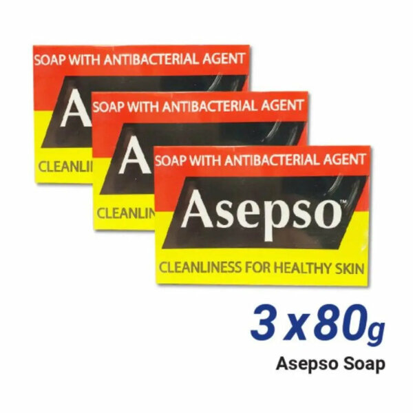 Savon Antibactérien Asepso 3x80g