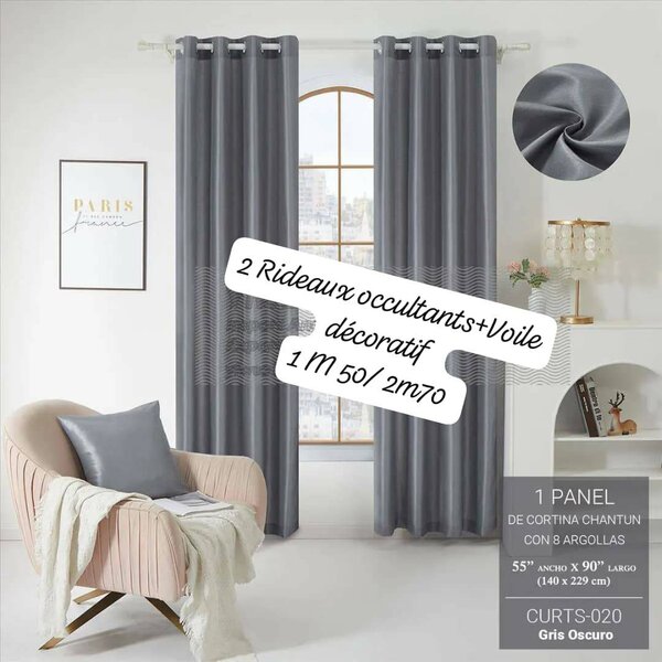 Rideaux Occultants Gris Élégants