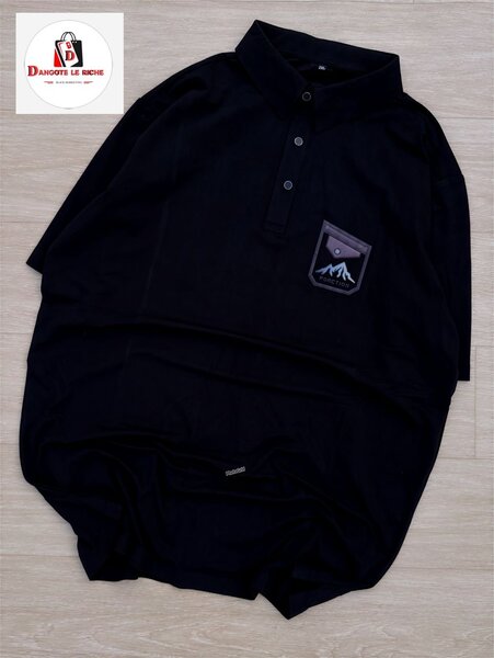 Polo noir élégant en coton