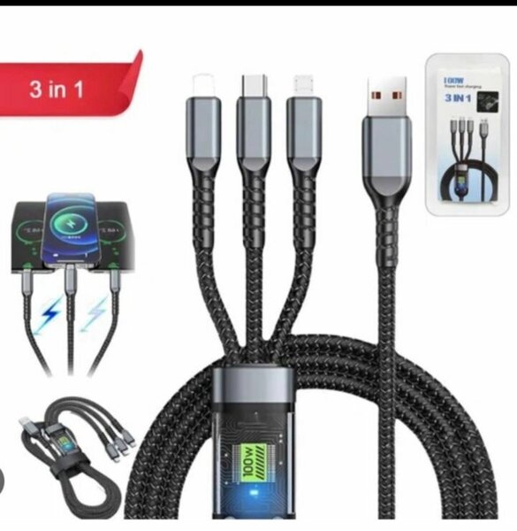 Câble 3 en 1 USB rapide