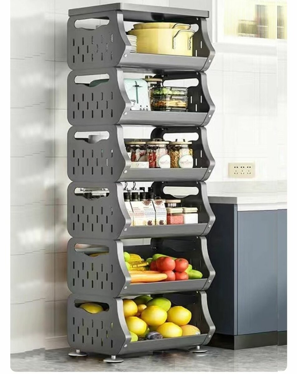 6-LAYER MULTIFUNCTIONAL KITCHEN STORAGE RACK