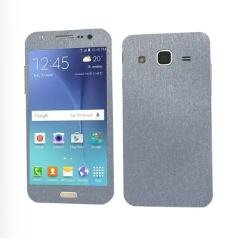 Samsung Galaxy J5 2015 Grey Brushed Metal Texture Mobile Skin