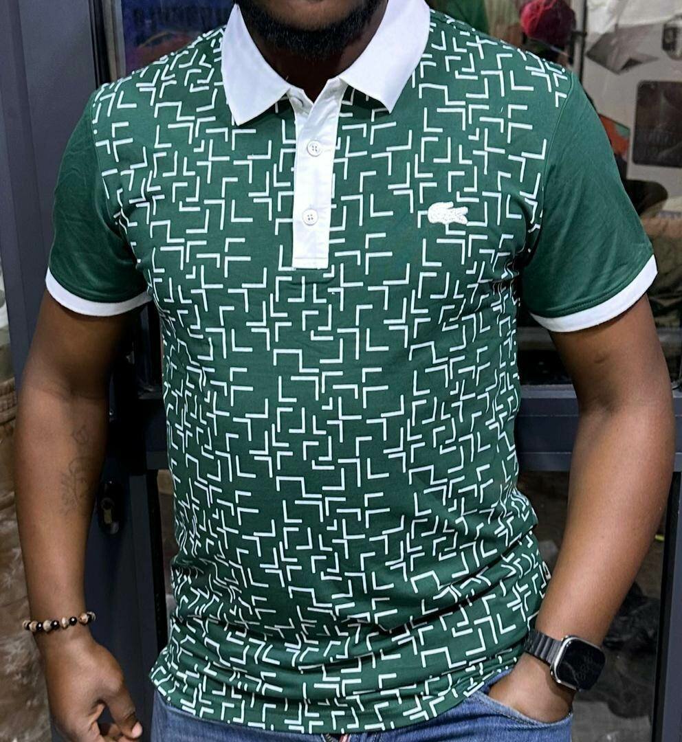 Polo à motif graphique homme