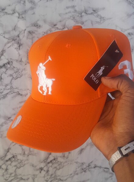 Casquette orange sportive Polo