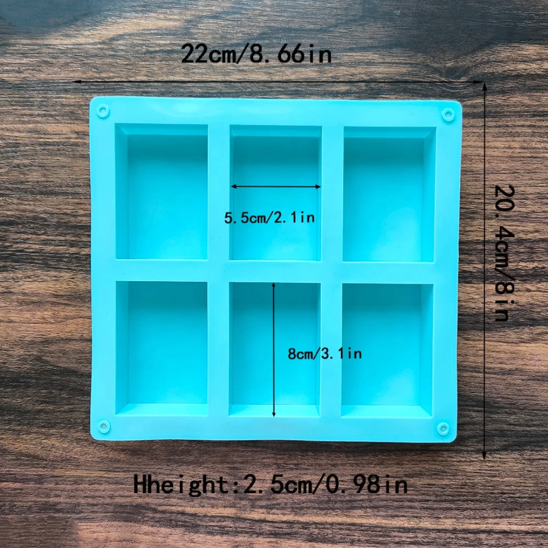 Moule à savon silicone 6 cavités