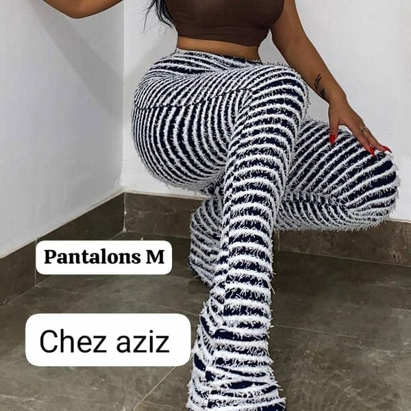 Pantalon zébré tendance