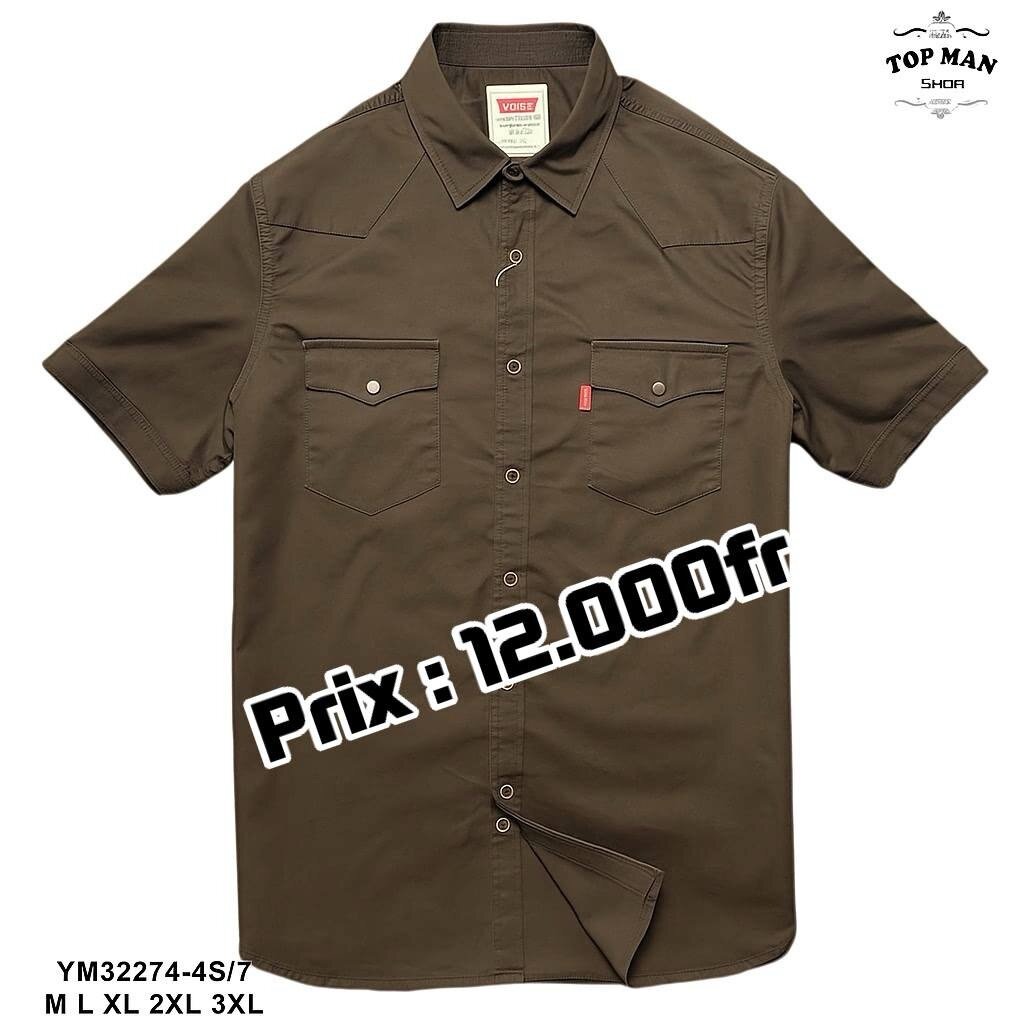 Chemise à manches courtes homme