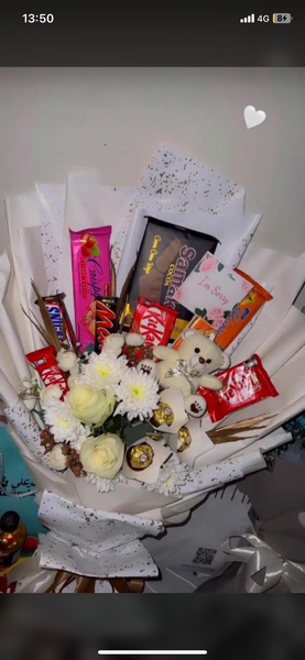 Bouquet gourmand avec chocolats